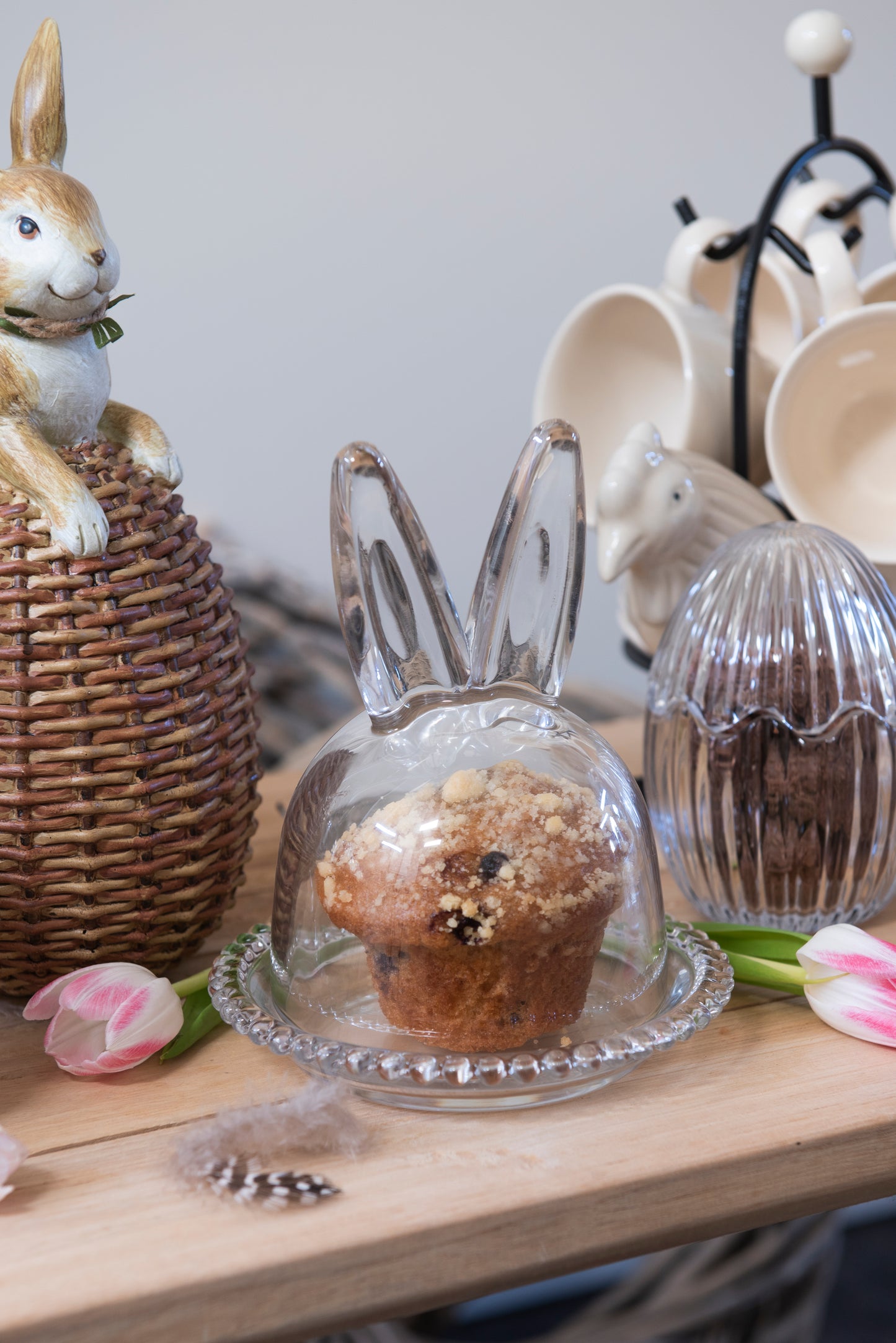 Glass Dome Bunny Cloche Bell Jar