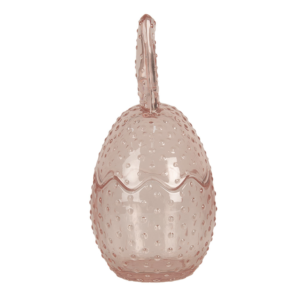 Glass Storage Jar with Bunny Ears - Clear or Pink