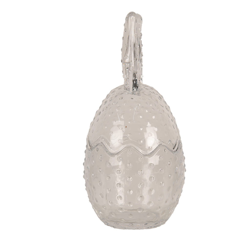 Glass Storage Jar with Bunny Ears - Clear or Pink