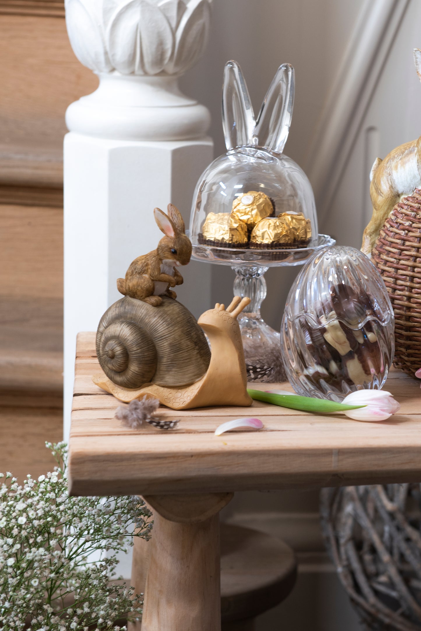 Glass Dome Bunny Cloche Bell Jar - Clear