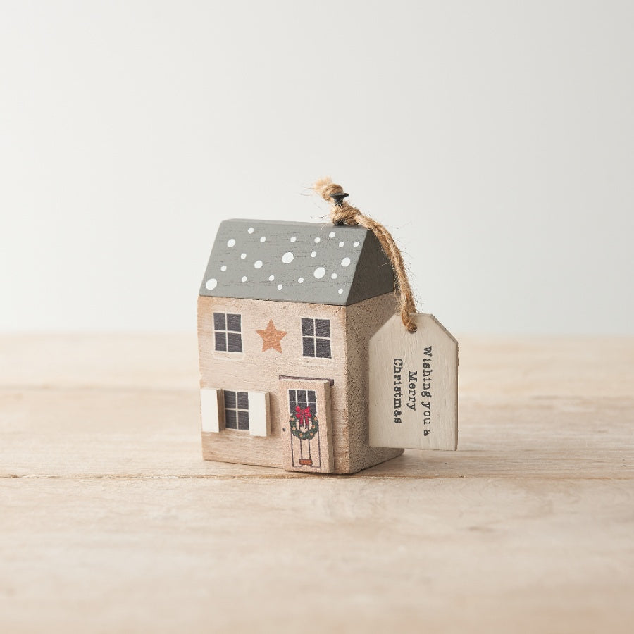 Christmas Wooden House Block - 2 Cute Designs Available