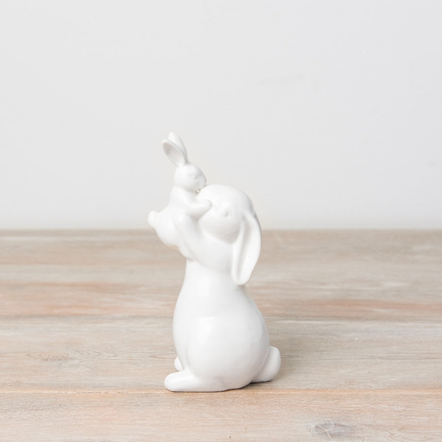 White Easter Bunny Ornament - 2 styles available
