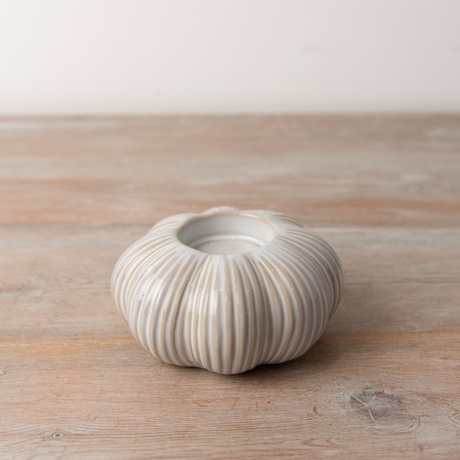 White Pumpkin Candle Holder - 2 styles available