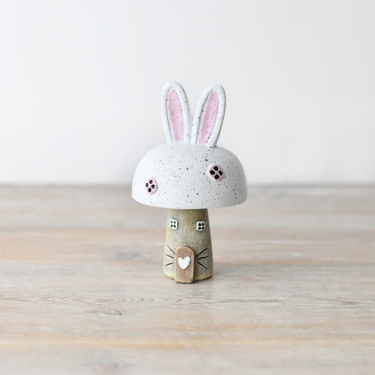 Mushroom Bunny House Ornament
