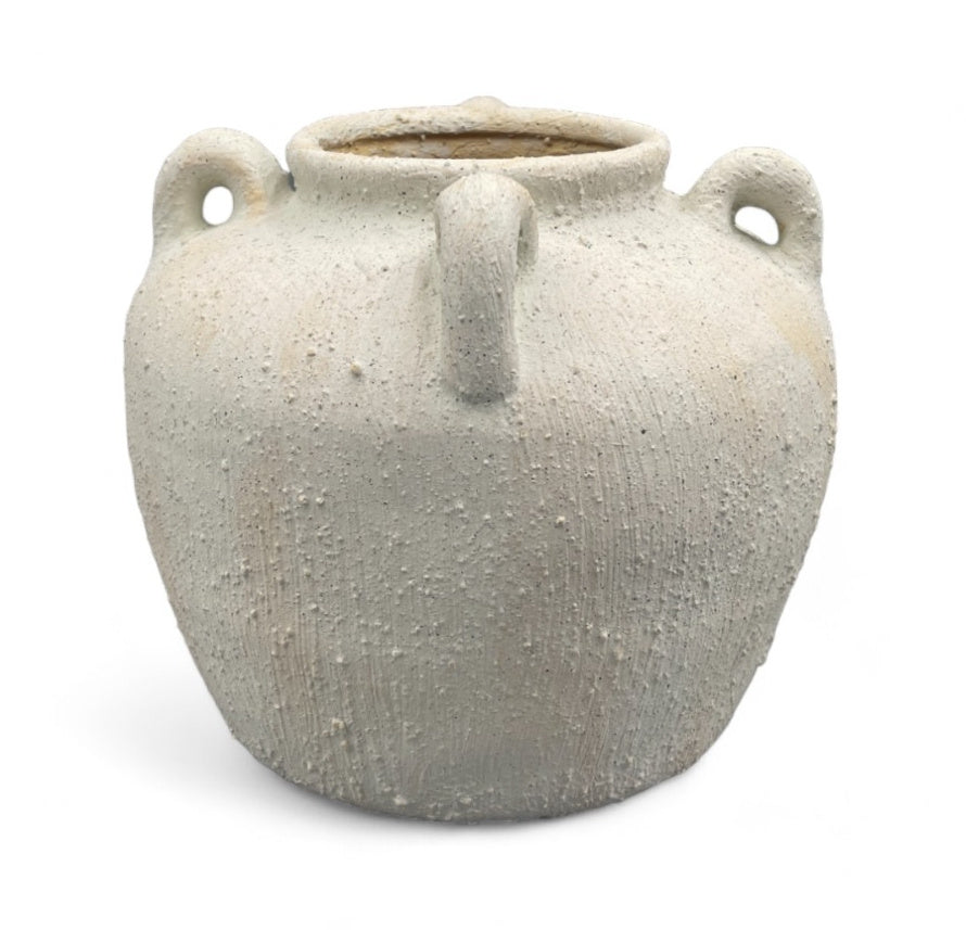 White Rustic Toby Vase - 2 sizes