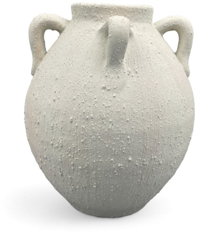 White Rustic Toby Vase - 2 sizes