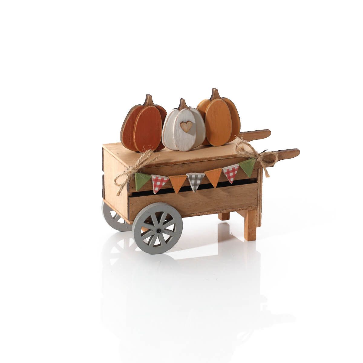 Harvest Home Wooden Pumpkin Cart
