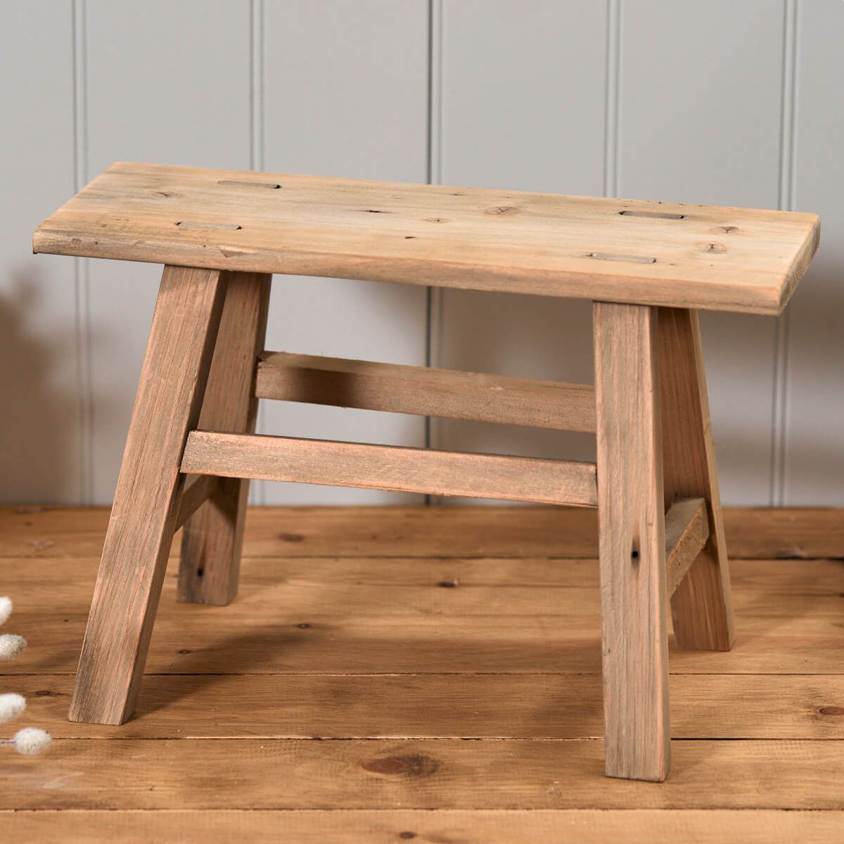 Recycled Wood Ornamental Styling Stool - 2 sizes