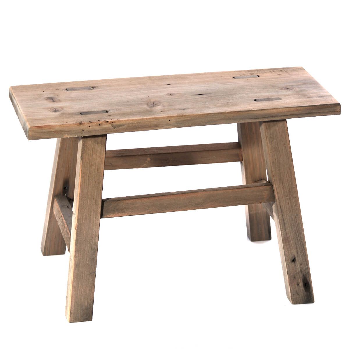 Recycled Wood Ornamental Styling Stool - 2 sizes