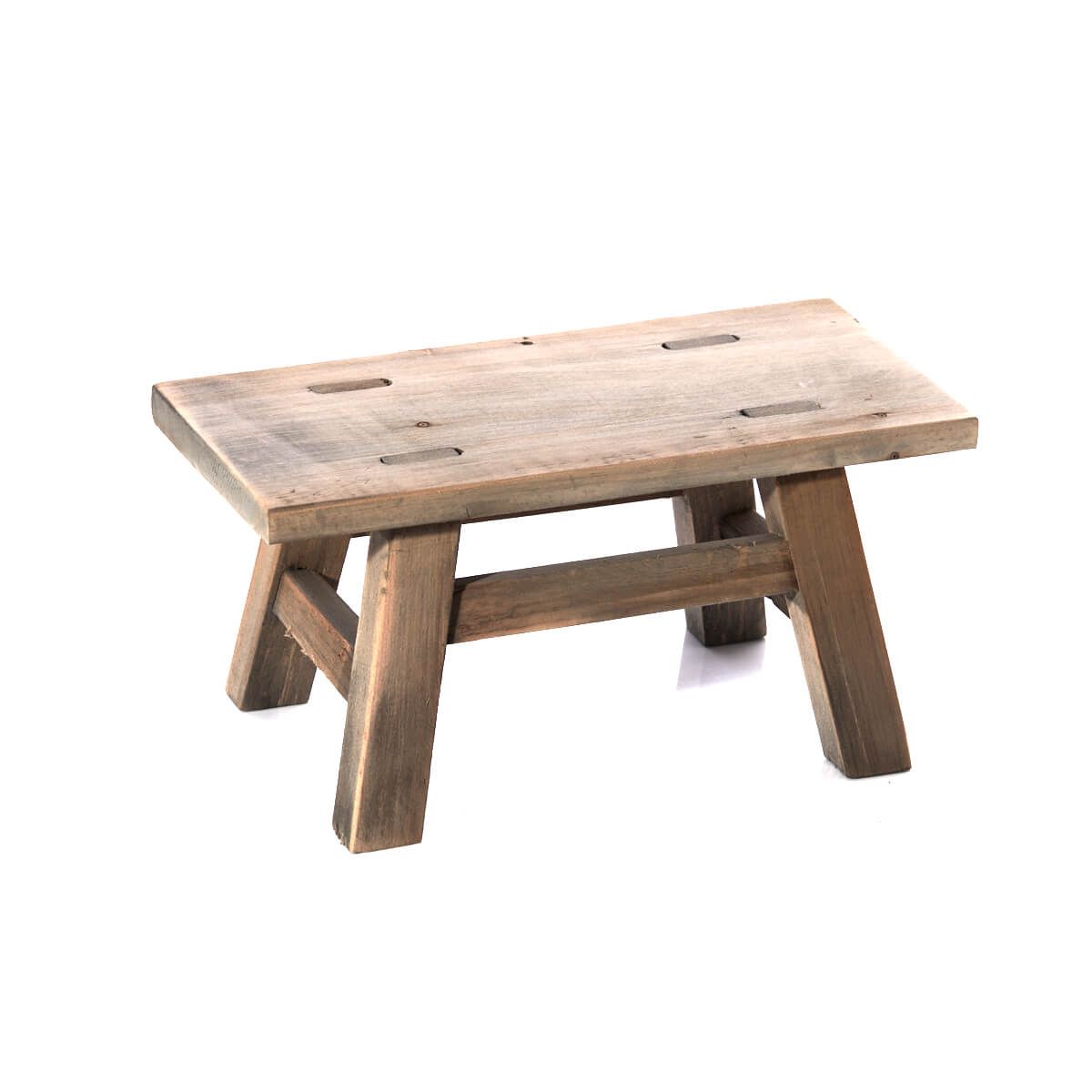 Recycled Wood Ornamental Styling Stool - 2 sizes