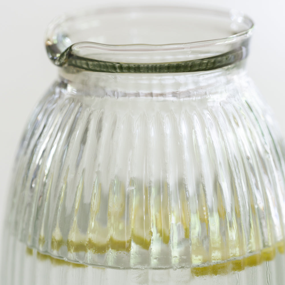 Ribbed Glass Jug
