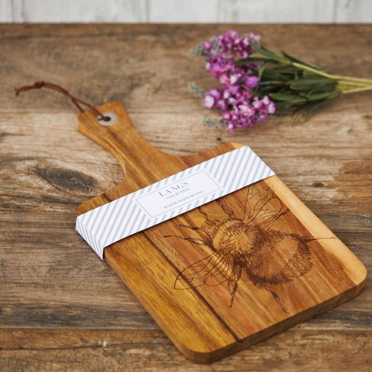 Acacia Wood Serving Board With Bee Design