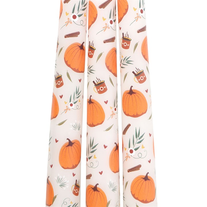 Pumpkin Taper Candles - set of 3