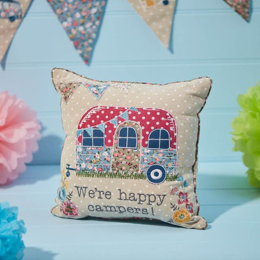 We're Happy Campers Mini Cushion