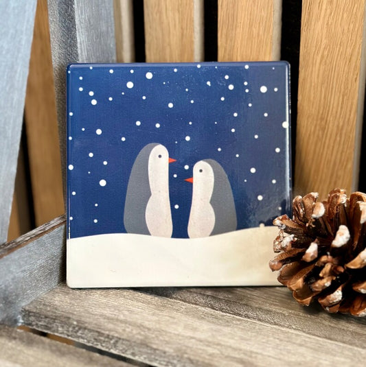 Christmas Penguins Coasters Set of 4