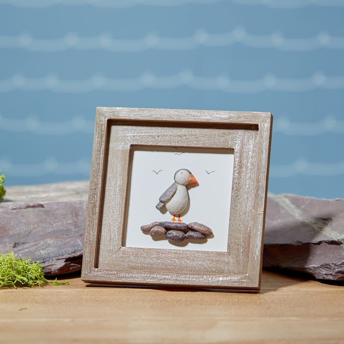 Puffin Framed Wooden Plaque - 2 styles