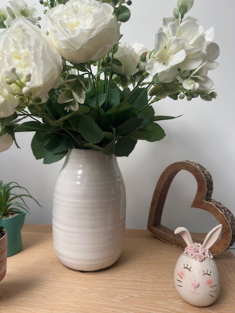 Distressed White Stephanie Vase
