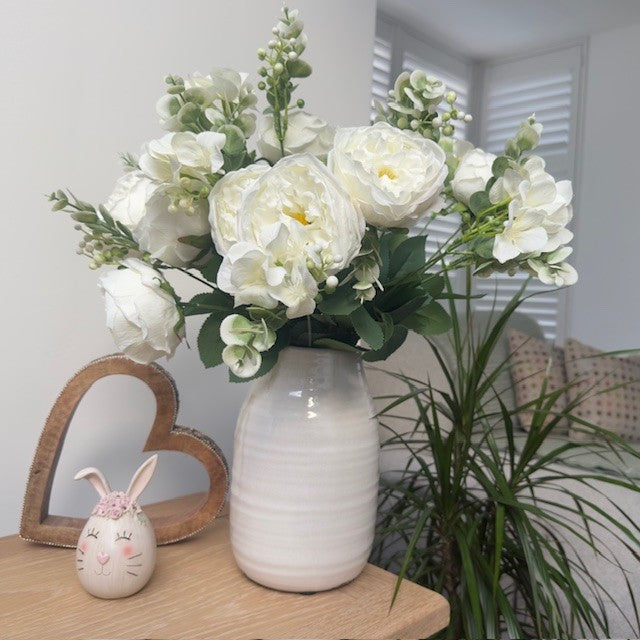 Distressed White Stephanie Vase