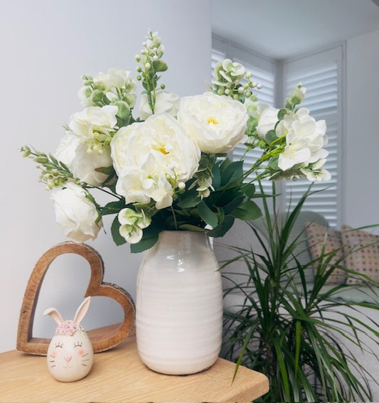 Distressed White Stephanie Vase