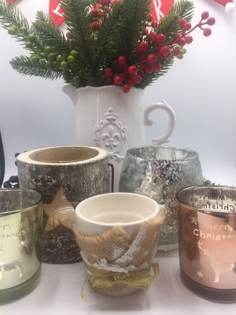Handmade Christmas Candle Holders