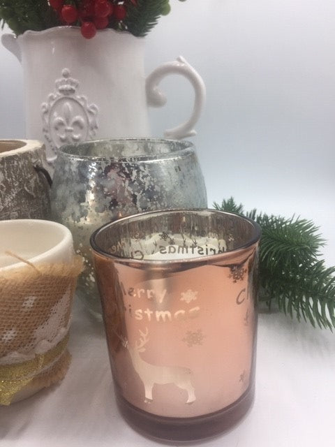 Warm Merry Christmas Tealight Holder