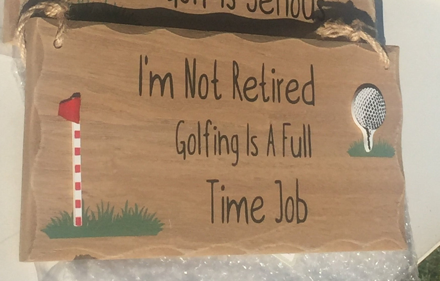 Wooden Golf Plaque