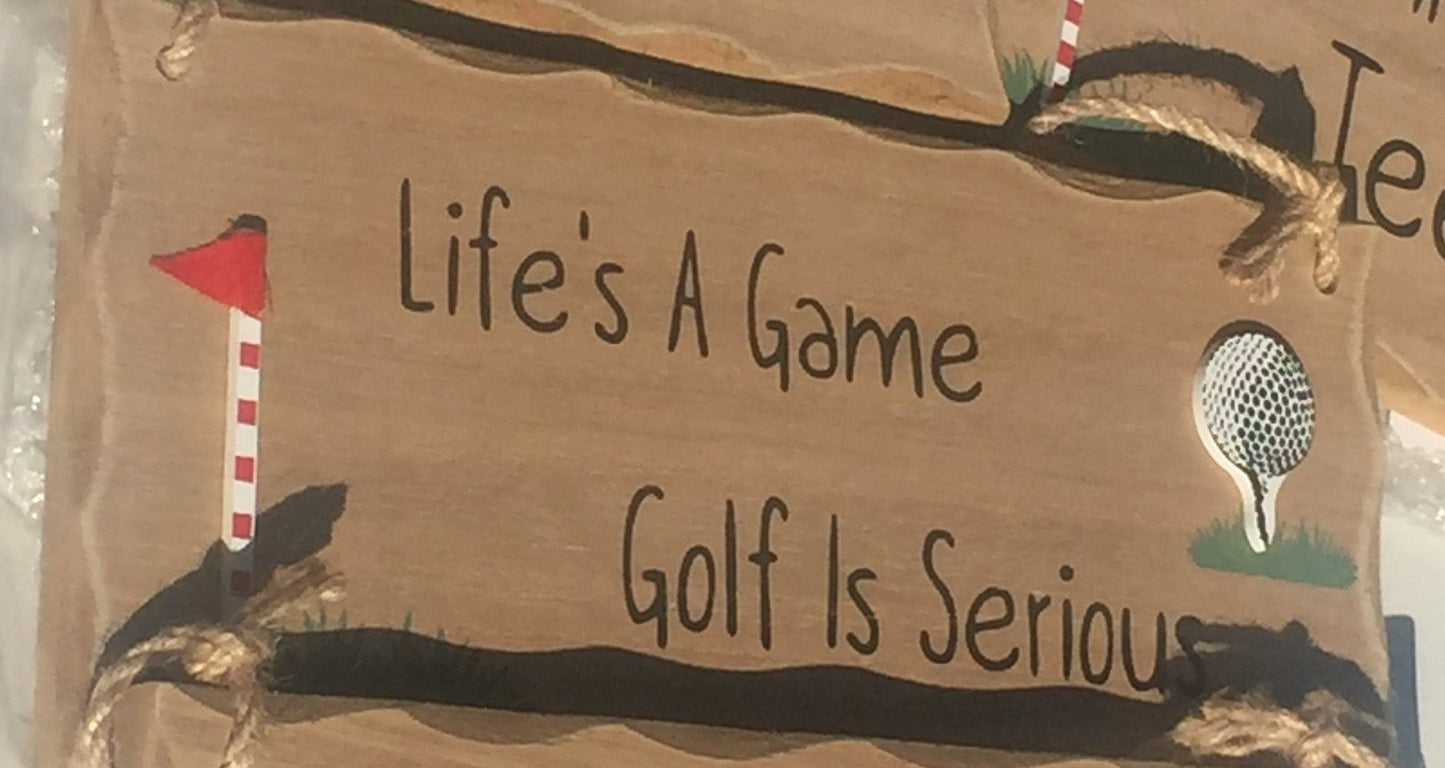 Wooden Golf Plaque