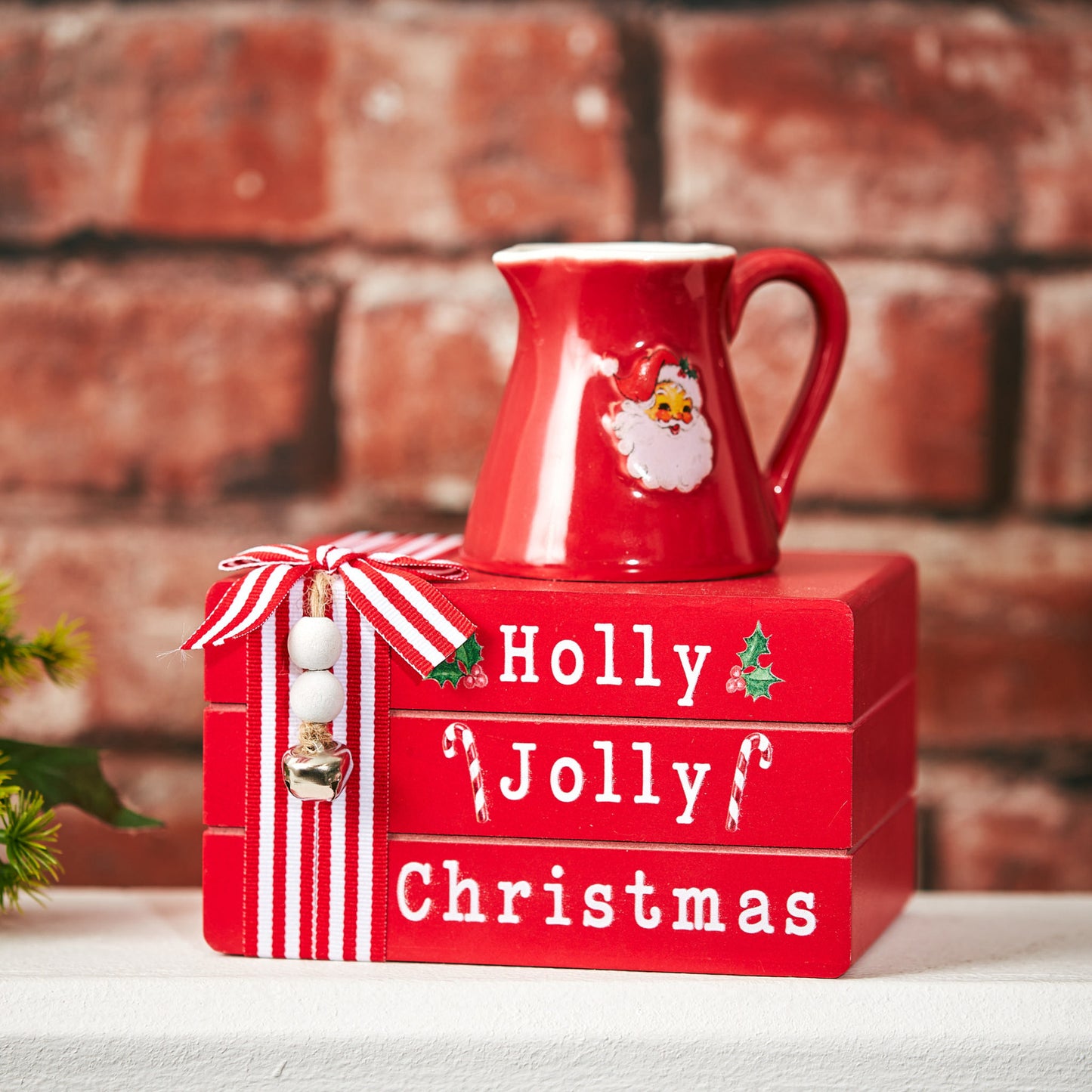 Holly Jolly Christmas Book Stack