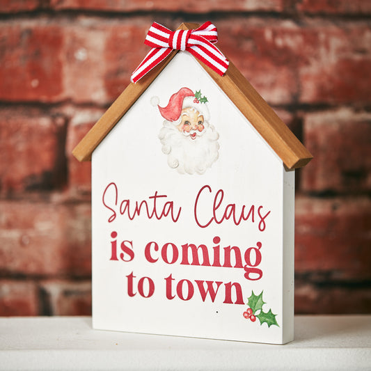 Vintage Santa House Block