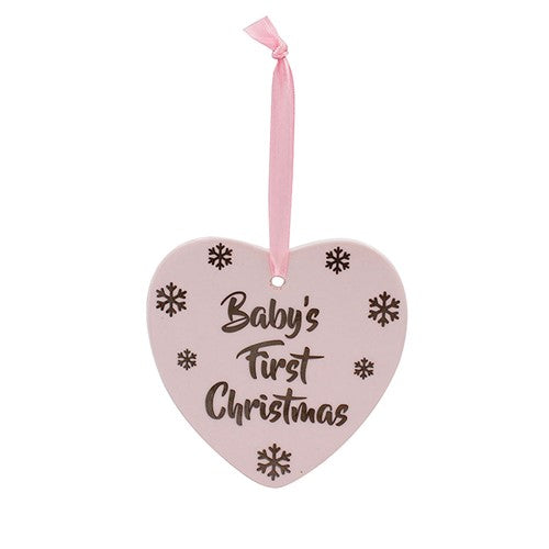 Baby's First Christmas Hanging Heart