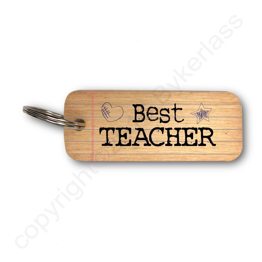 Handmade Chunky Wooden Keyring