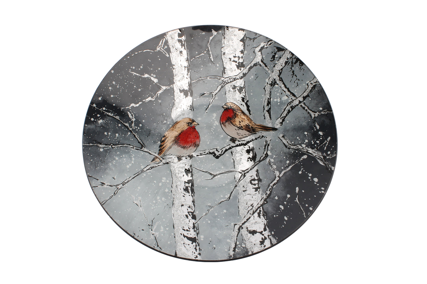 Winter Robin Glass Plate - 2 styles available