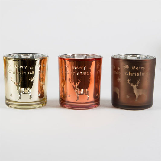 Warm Merry Christmas Tealight Holder