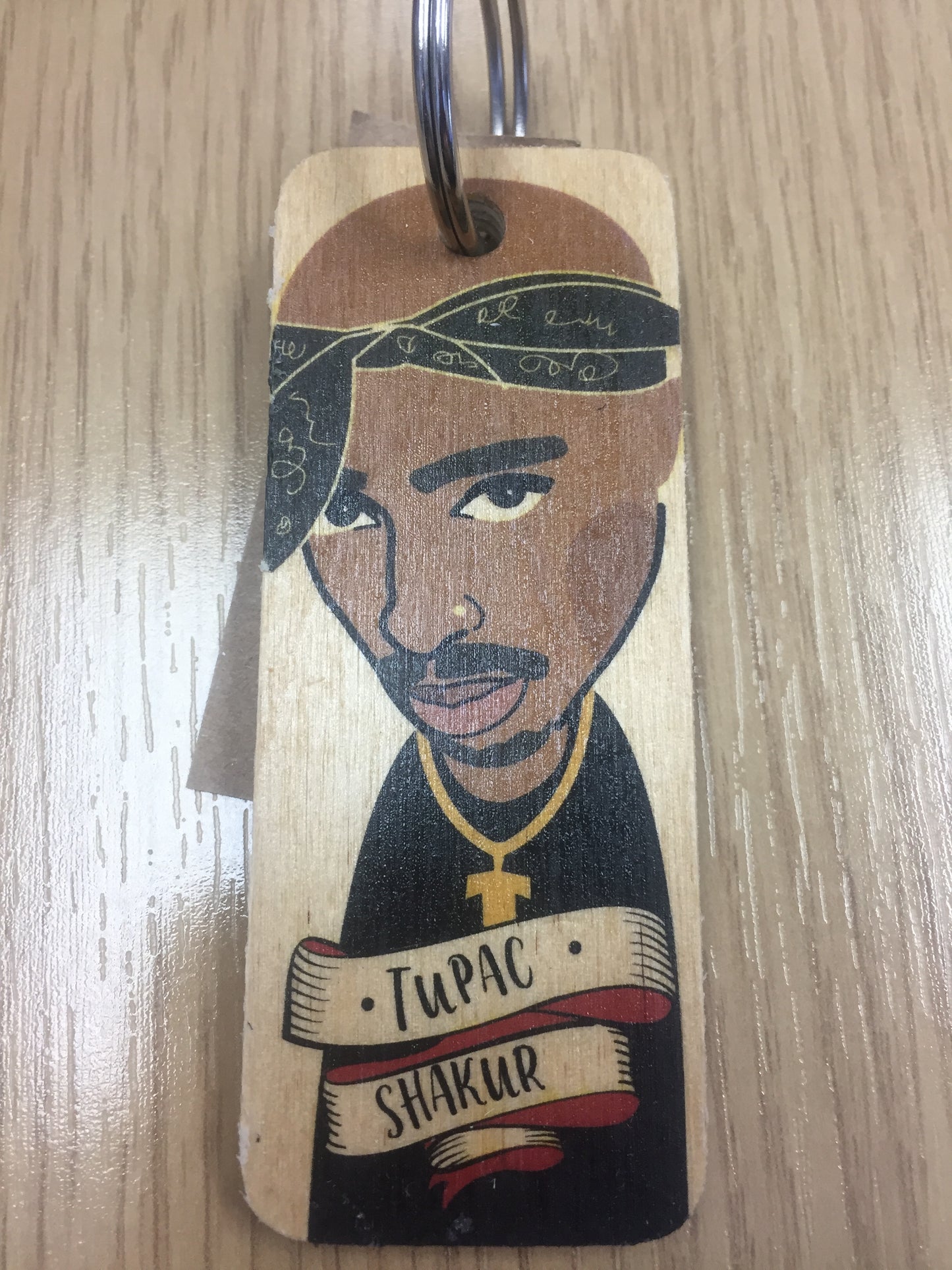 Handmade Chunky Wooden Keyring