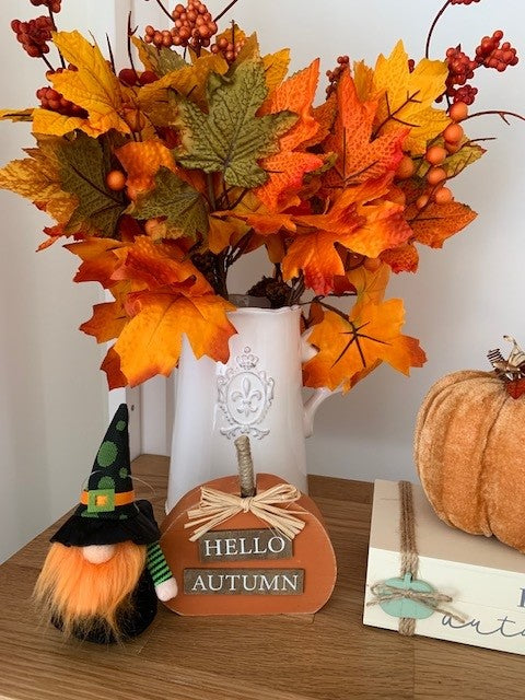 Set of 2 Orange Pumpkin Blocks