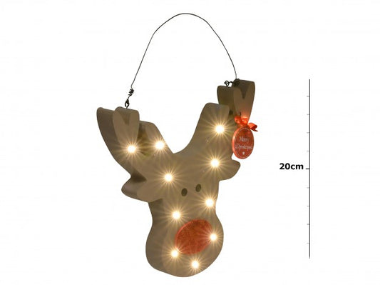 Rudi Reindeer Hanging Decoration with LED lights