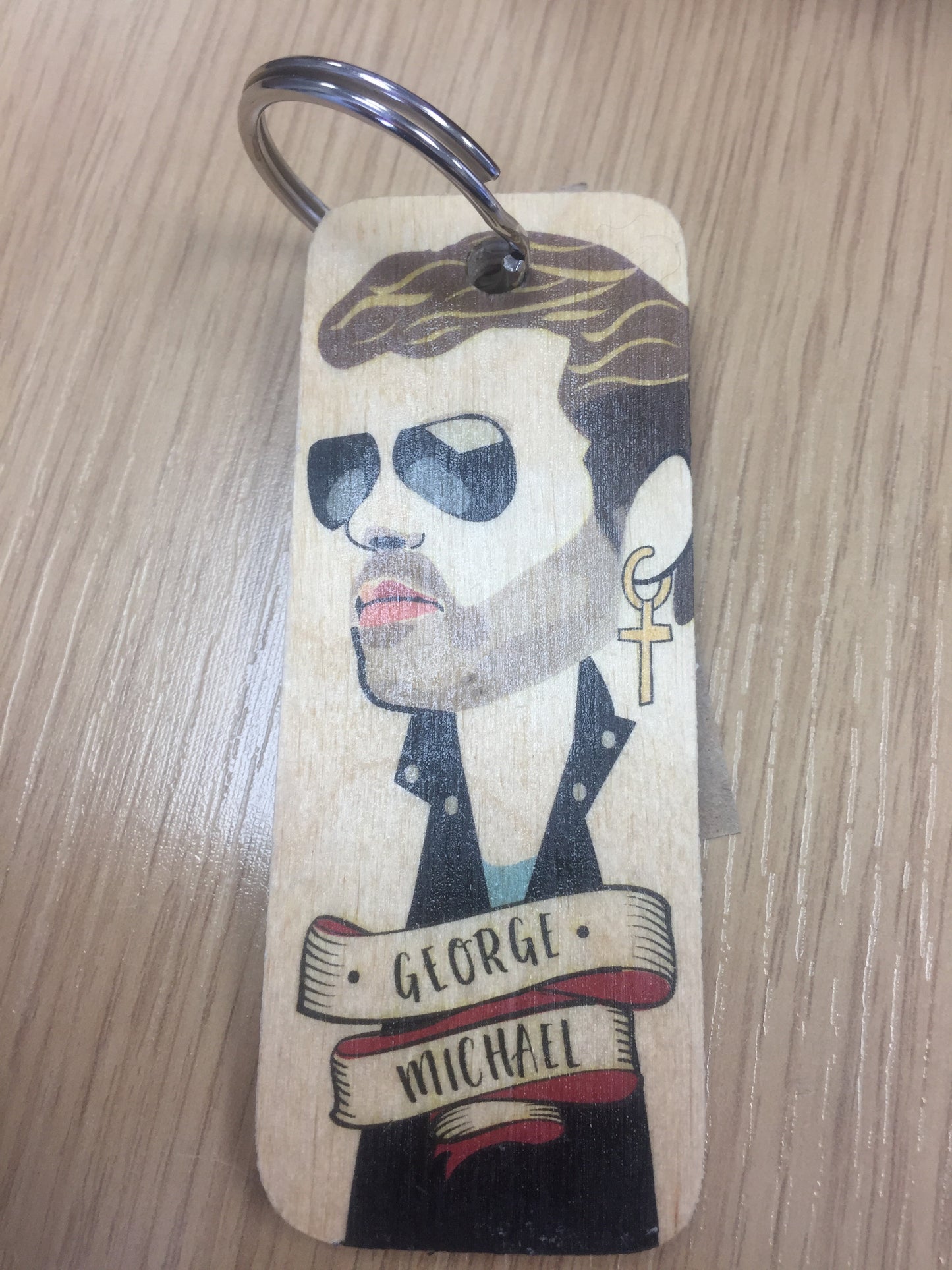 Handmade Chunky Wooden Keyring