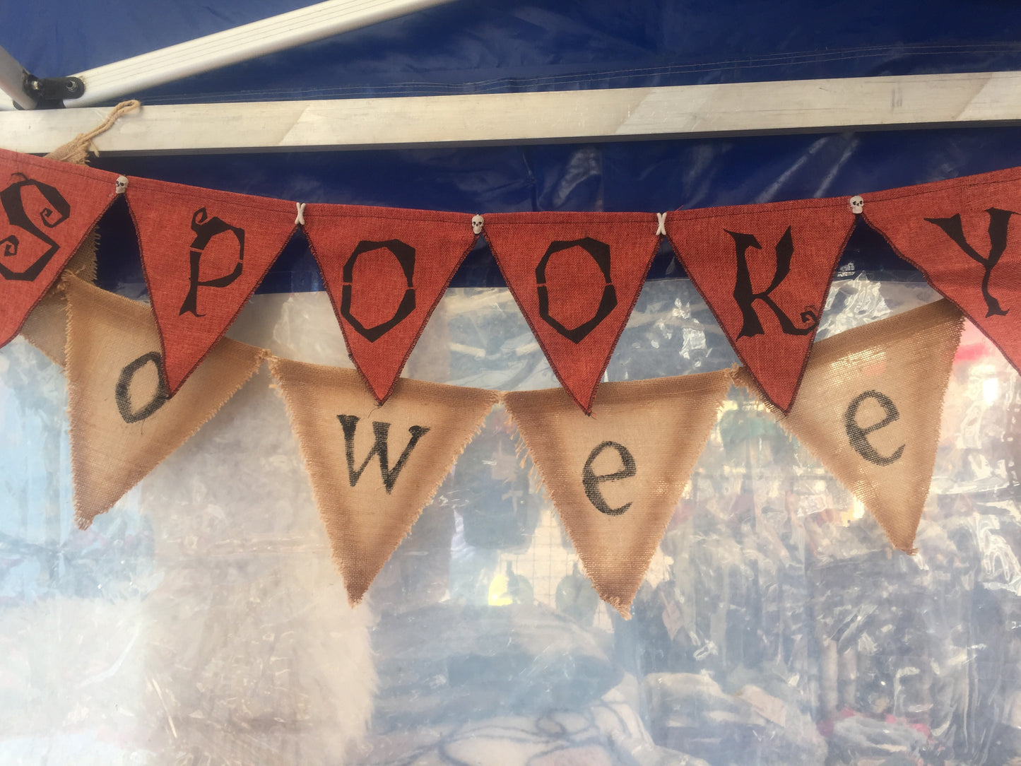 Orange spooky bunting