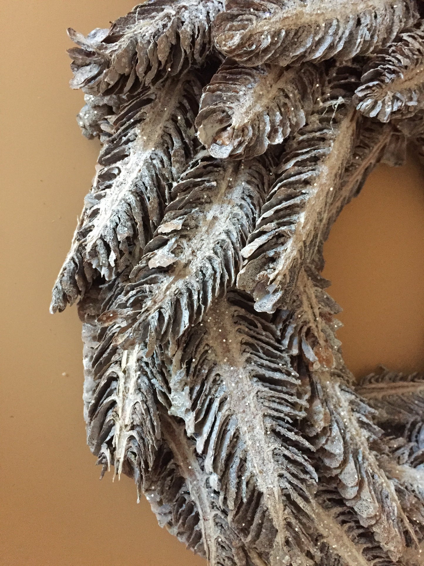 Round Silver & Grey Glittery Wreath