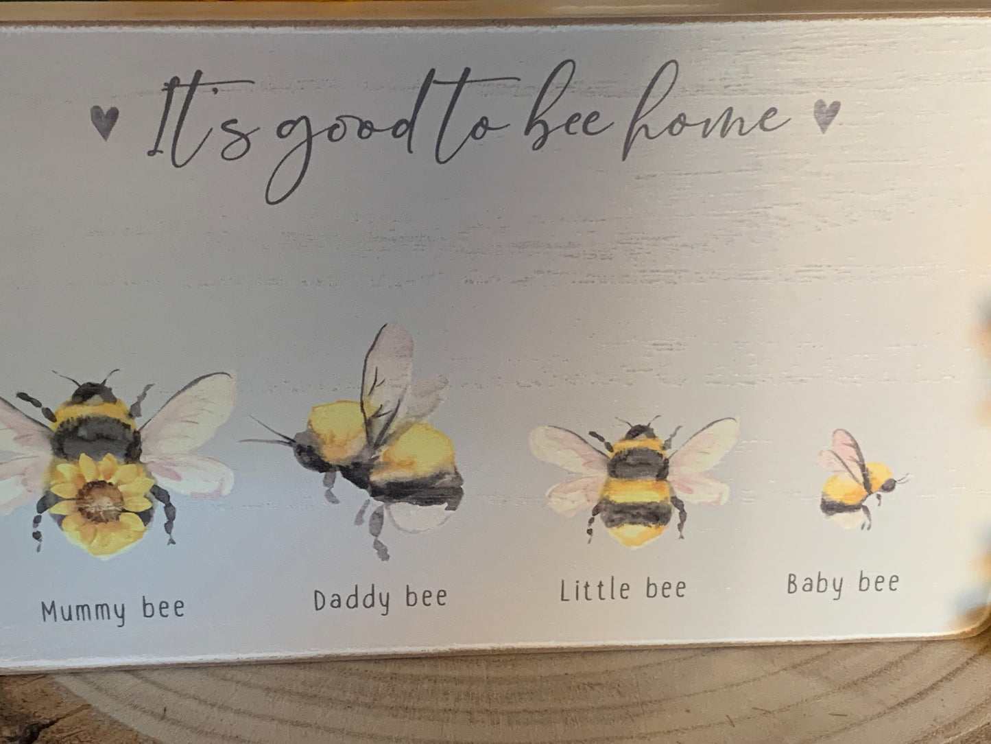 Sunflower & Bee Family Block - 2 styles available