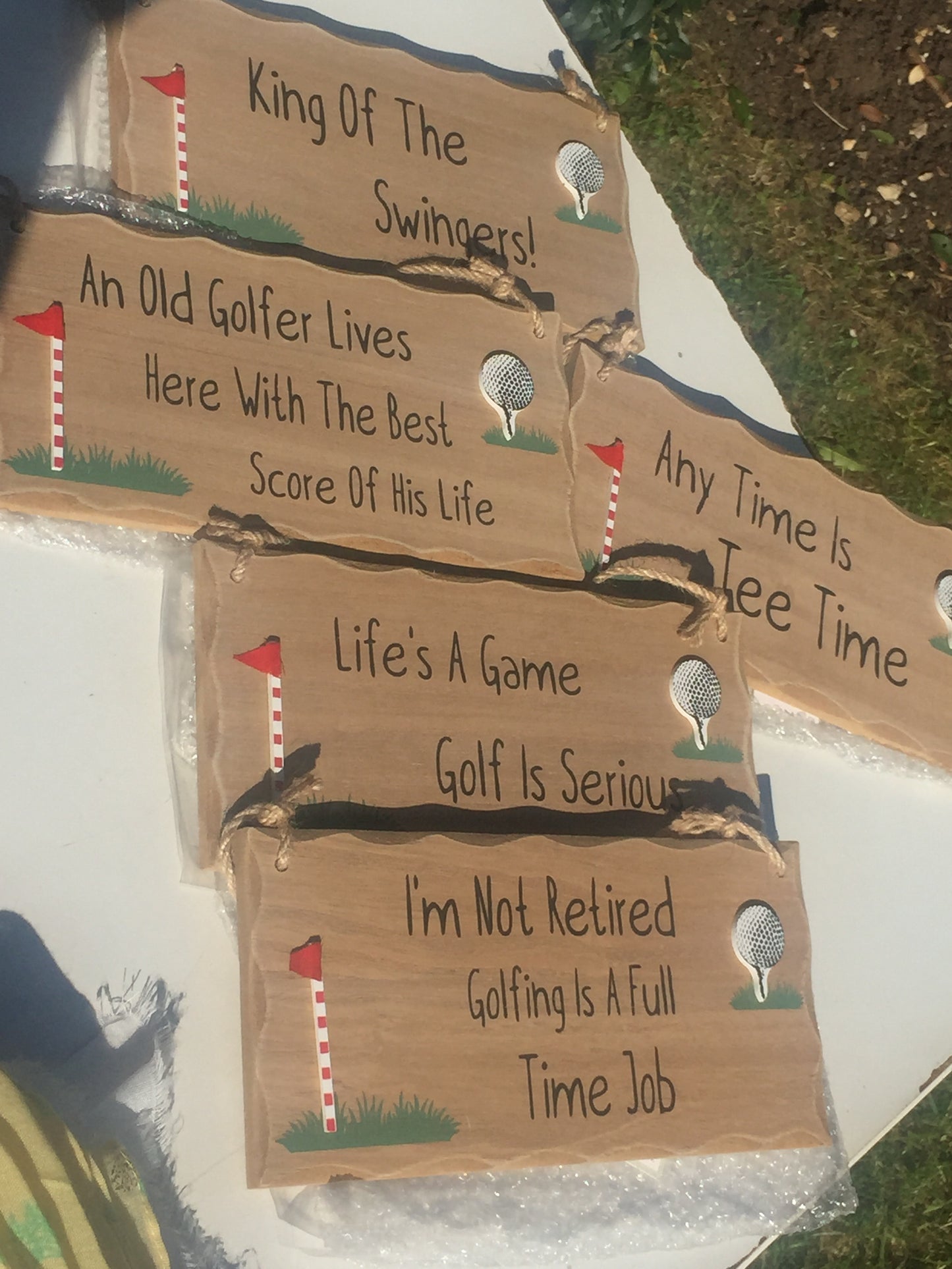 Wooden Golf Plaque