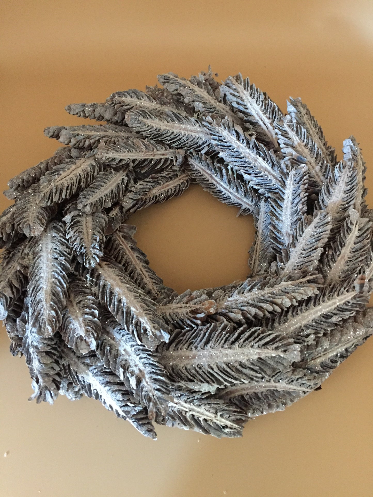 Round Silver & Grey Glittery Wreath