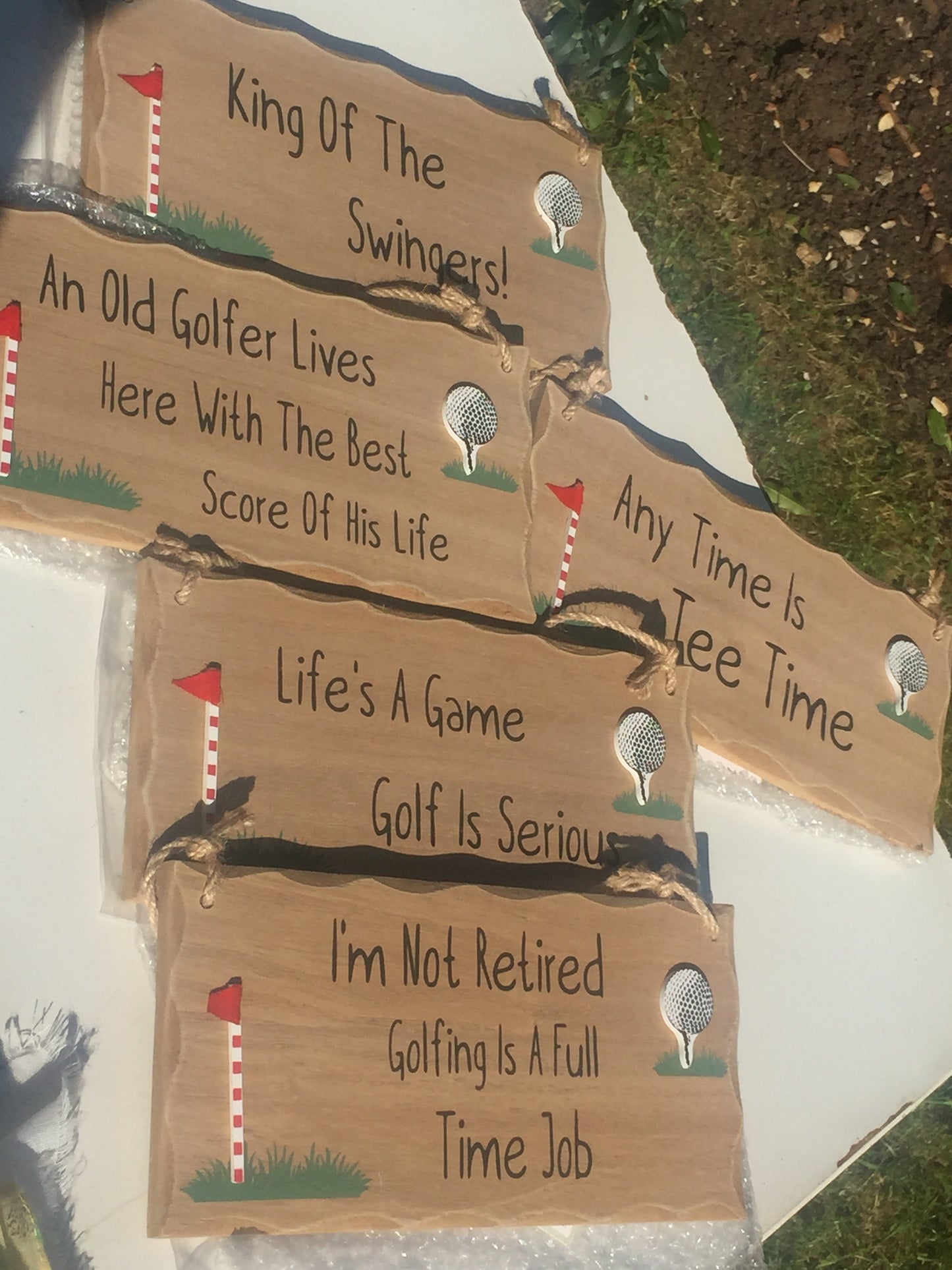 Wooden Golf Plaque