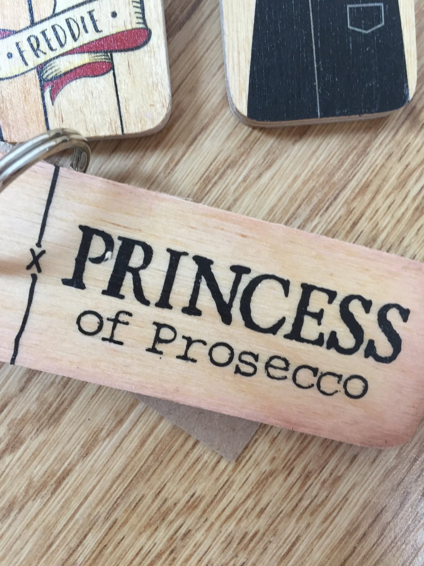 Handmade Chunky Wooden Keyring