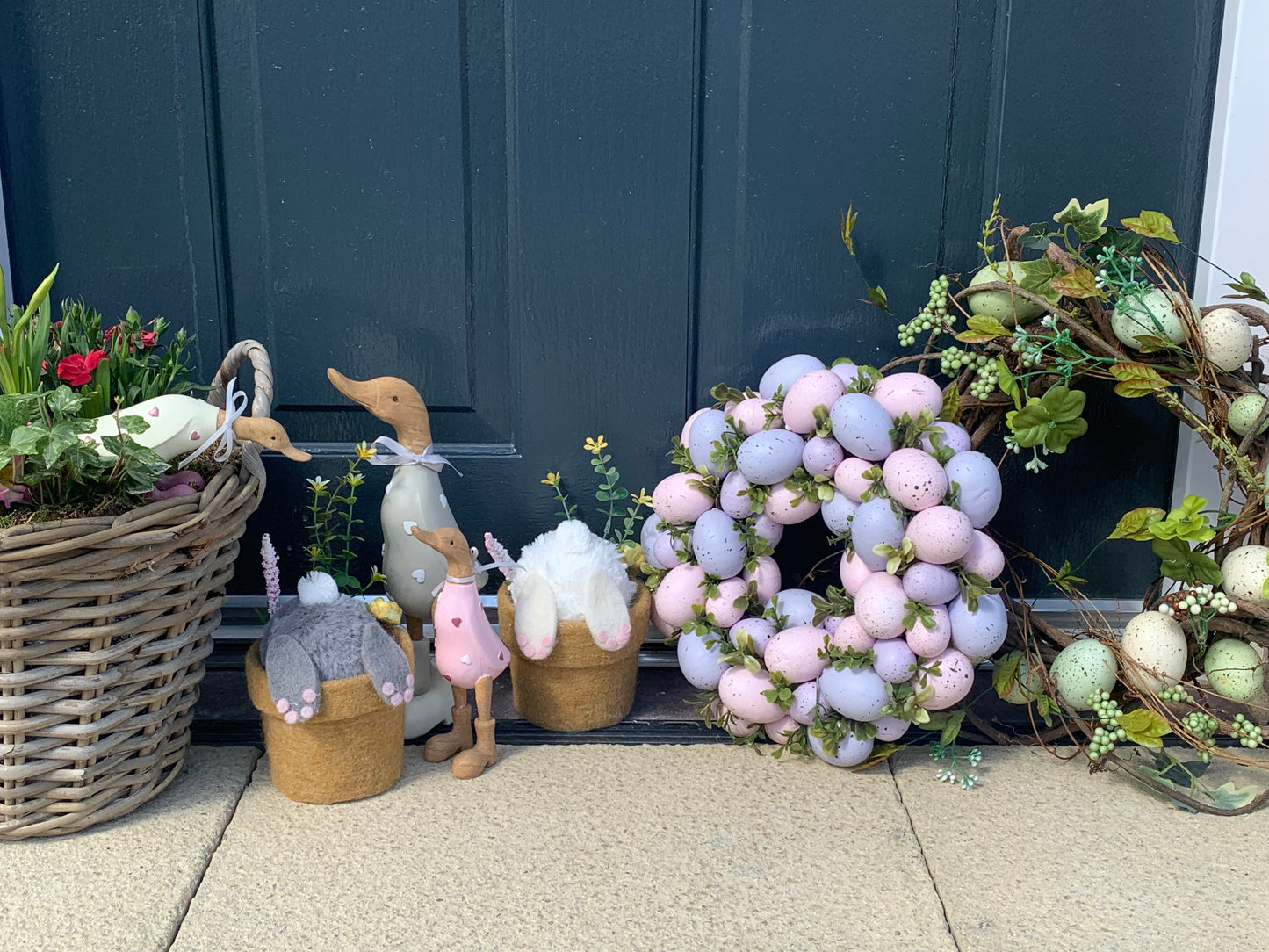Pink Easter Egg Wreath