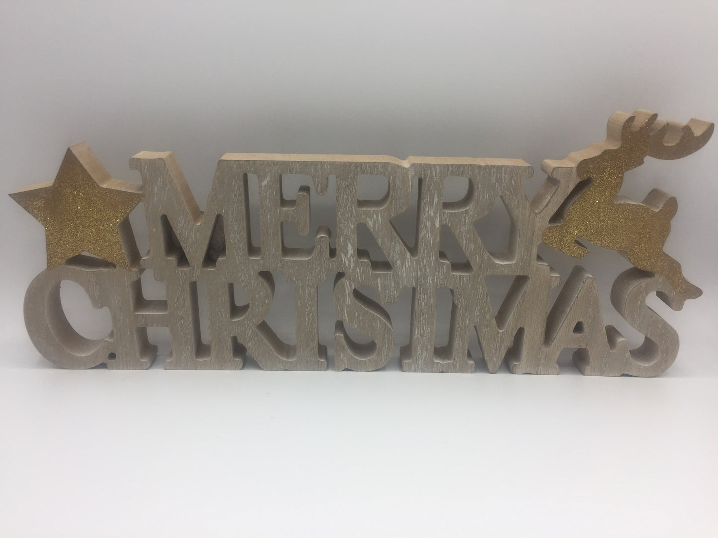 Merry Christmas Wooden Standing Words - 2 designs available