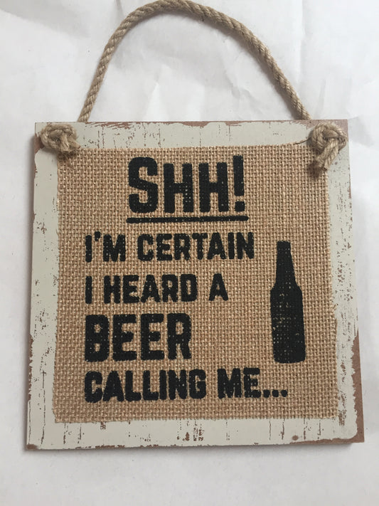 Wooden Men’s Hessian Plaques - 4 designs available