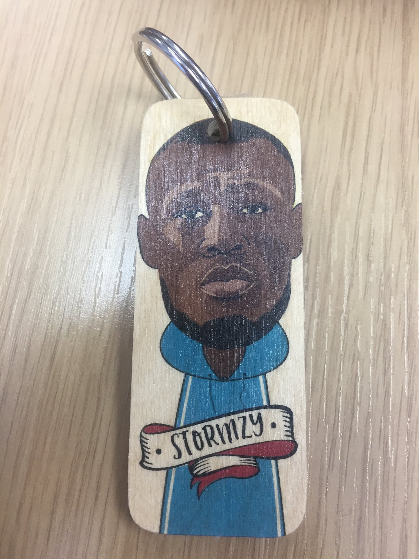 Handmade Chunky Wooden Keyring