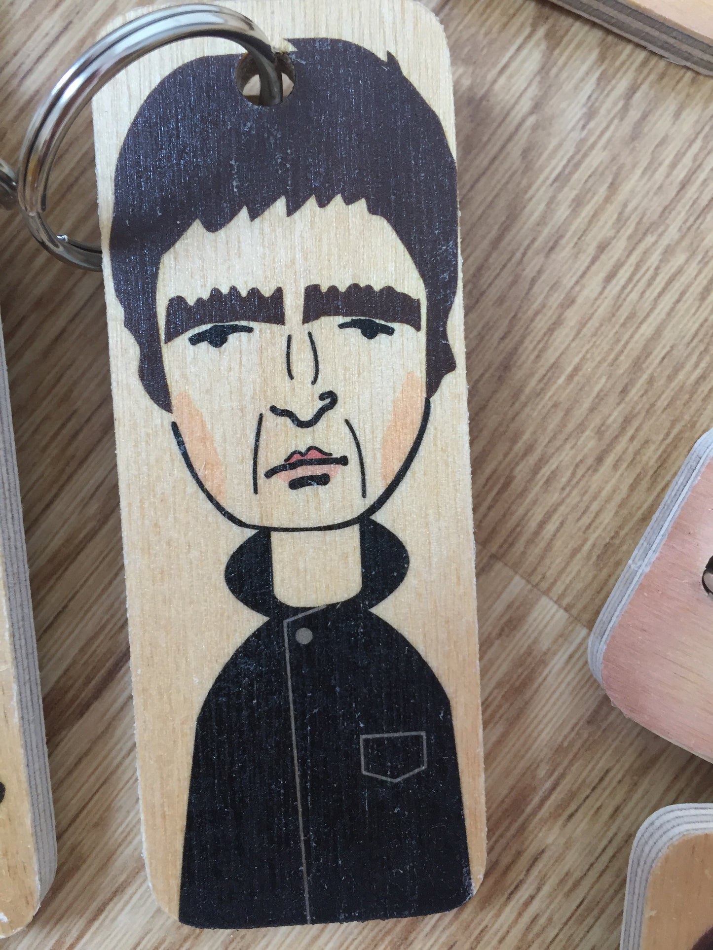 Handmade Chunky Wooden Keyring