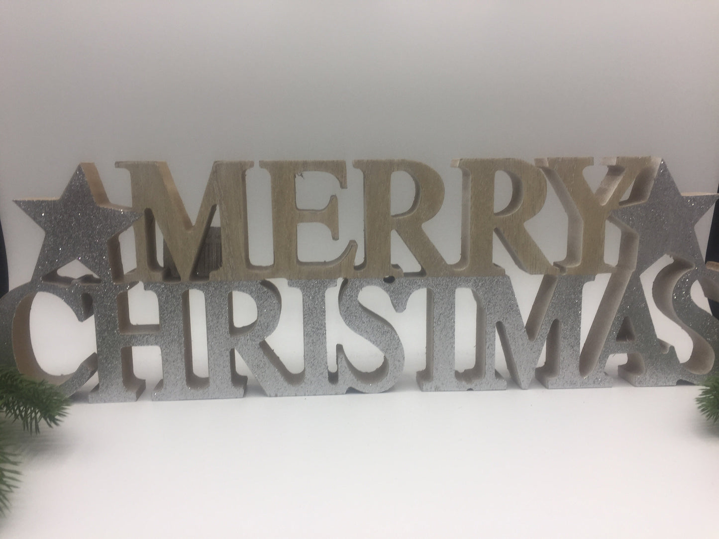 Merry Christmas Wooden Standing Words - 2 designs available